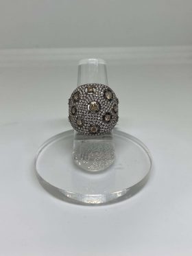 18kt Chocolate And White Diamond Ring