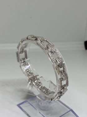 18kt White Gold Diamond Links Bracelet