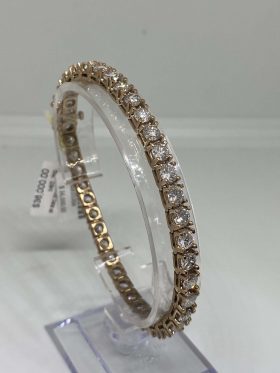14kt White Gold Round Cut Diamond Bracelet