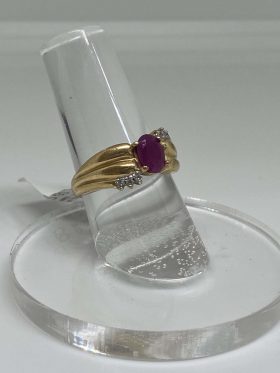 purple diamond ring