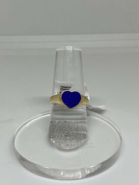 Heart blue ring