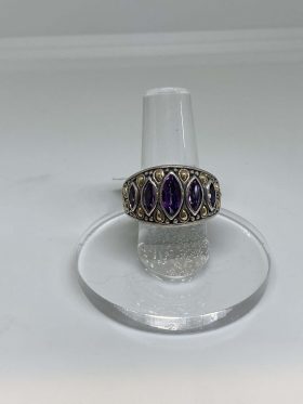 Ring with blue and yellow