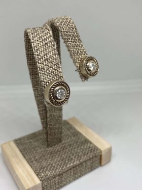 14kt White Gold Diamond Earrings