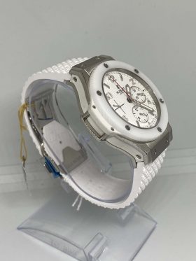 Hubolt White Band With Ceramic Bezel Watch